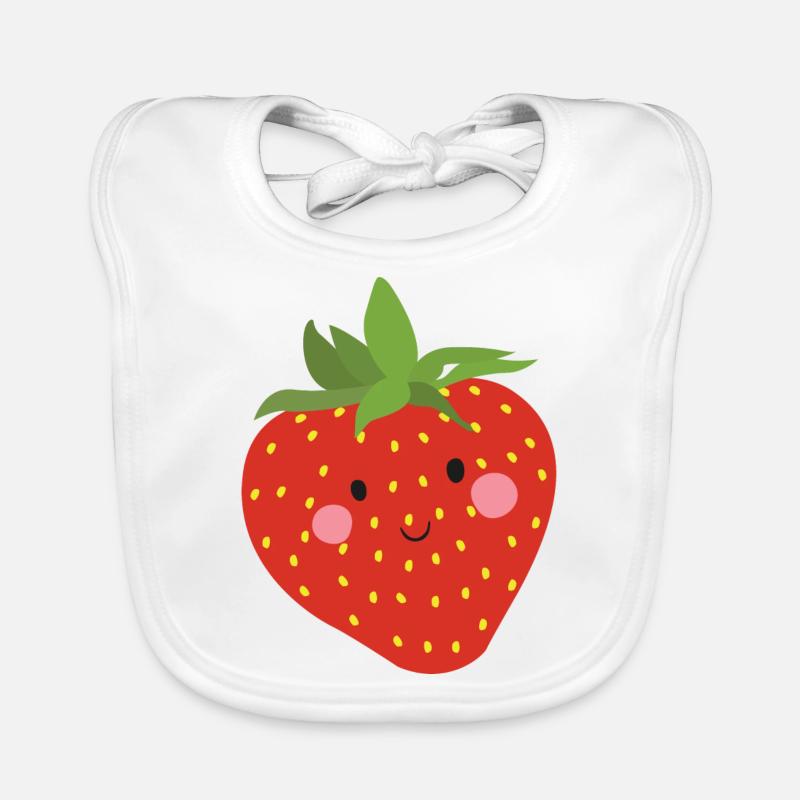 Erdbeere Baby Bio-Lätzchen