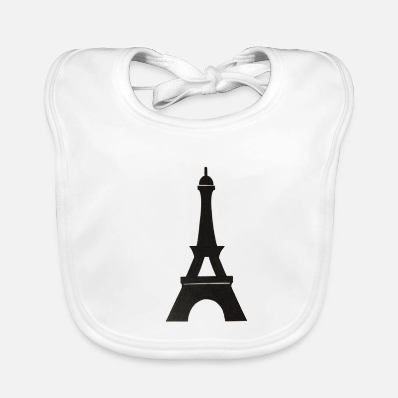 Eiffel Tower Organic Baby Bibs
