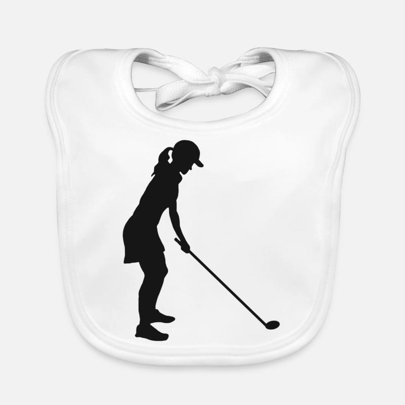 Golf club golf ball golfer golfer golf player Golf Organic Baby Bibs