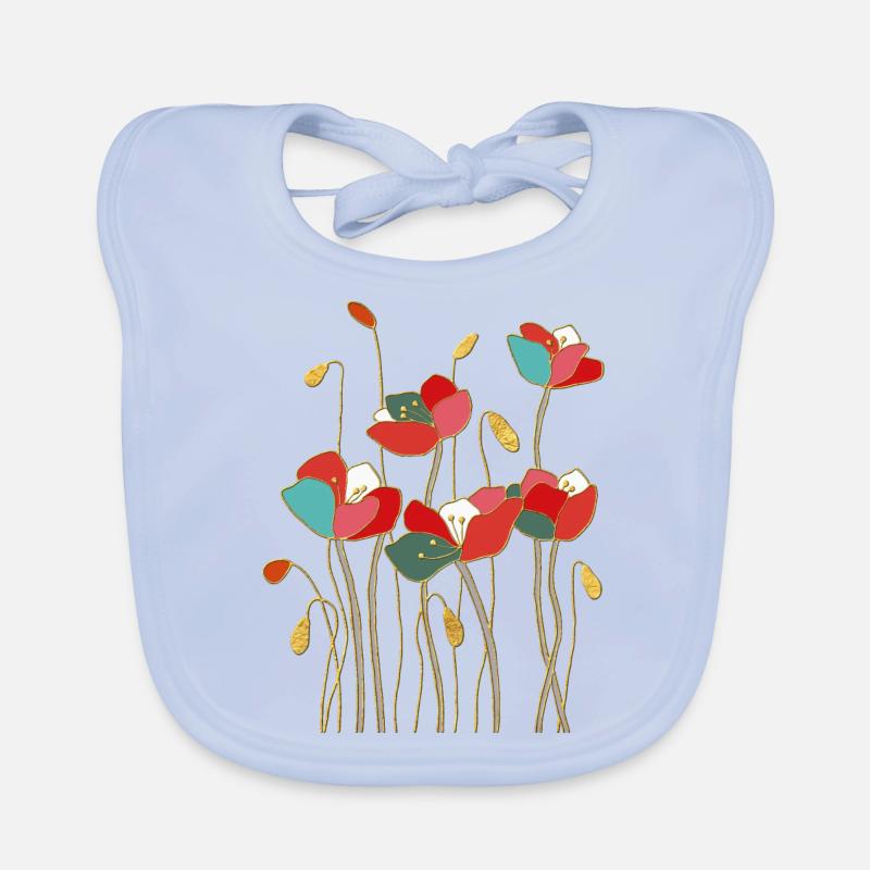 Fleurs Bavoir bio Bébé