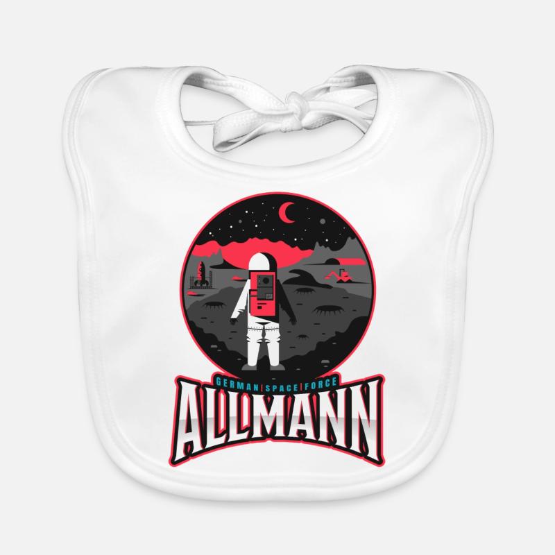 Allmann - german space force Baby Bio-Lätzchen