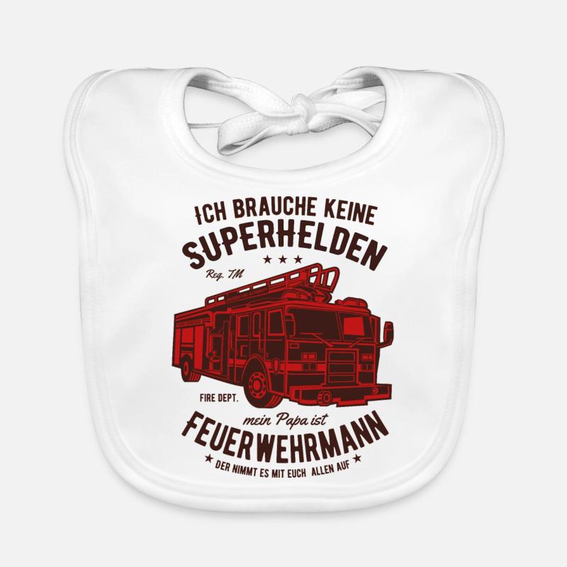 Feuerwehr Baby Bio-Lätzchen