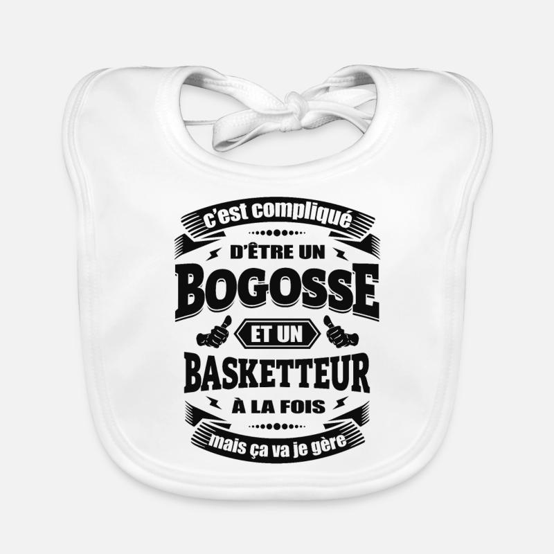 BOGOSSE ET BASKETTEUR - Bavoir bio Bébé - blanc