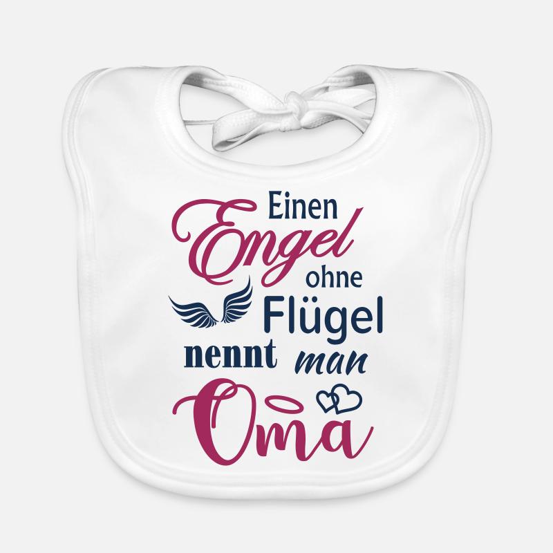 Beste Oma Engel ohne Flügel Geschenk Großmutter Baby Bio-Lätzchen