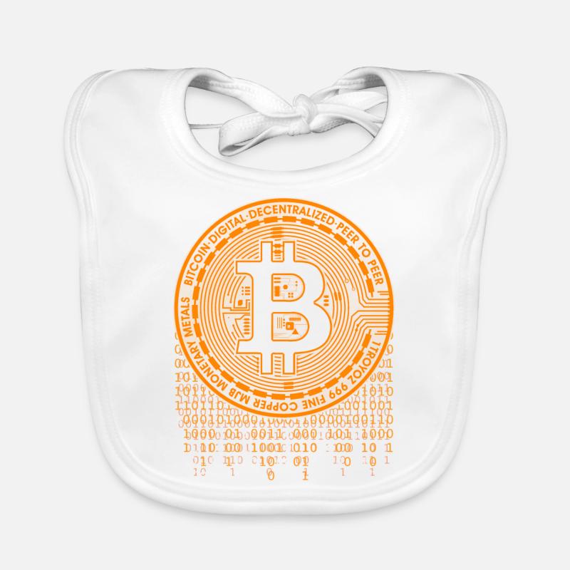 Bitcoin Logo Binärcode Baby Bio-Lätzchen