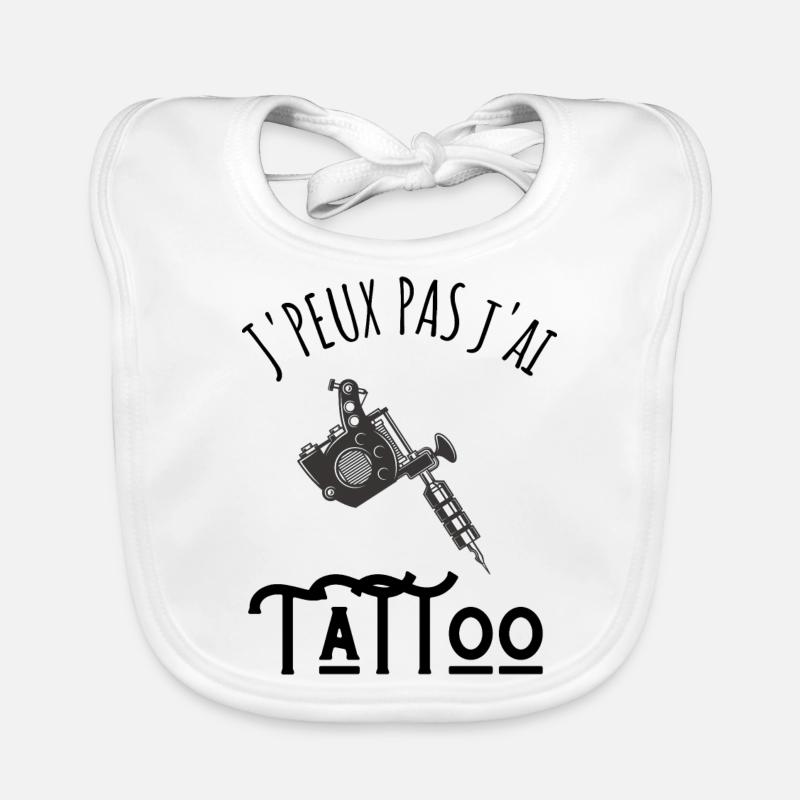je peux pas j'ai tattoo Bavoir bio Bébé