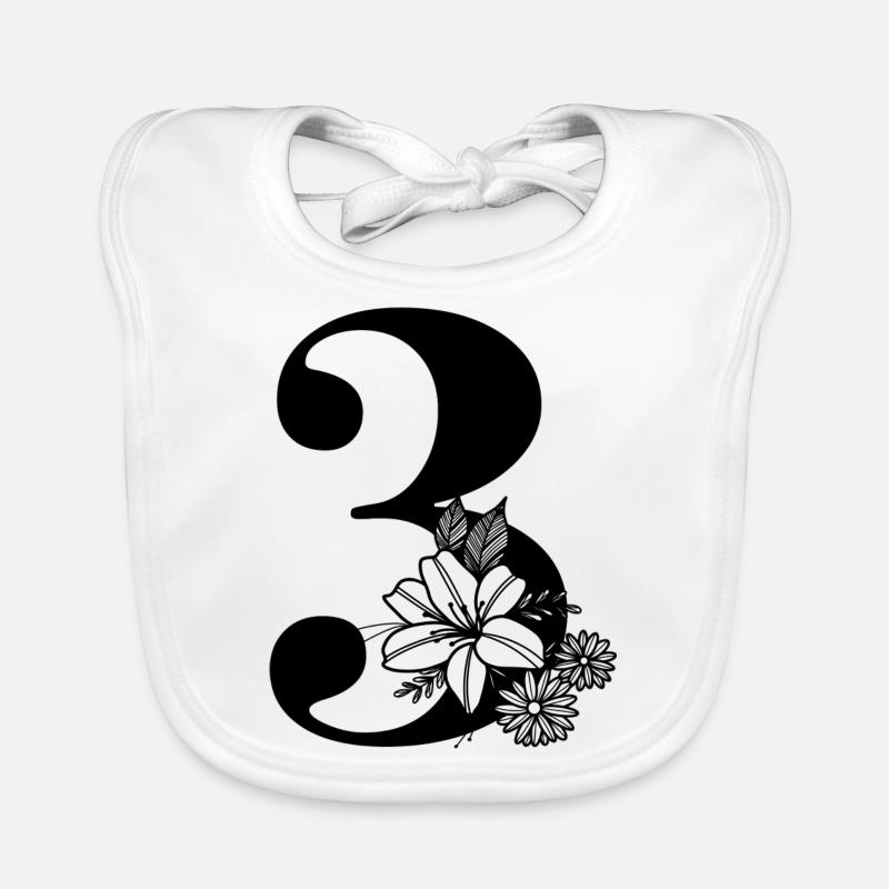 Number 3 Organic Baby Bibs
