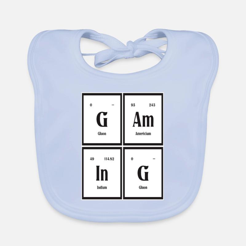 Gaming | Periodic Table of Elements Organic Baby Bibs