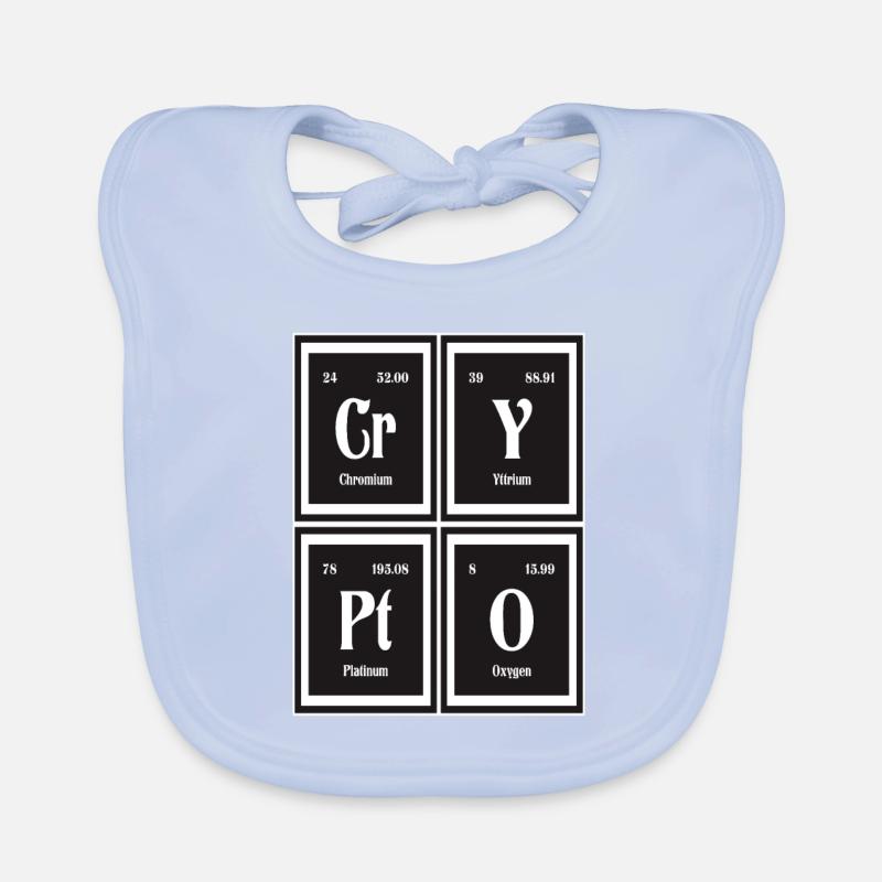 Crypto | Periodic Table of Elements Organic Baby Bibs