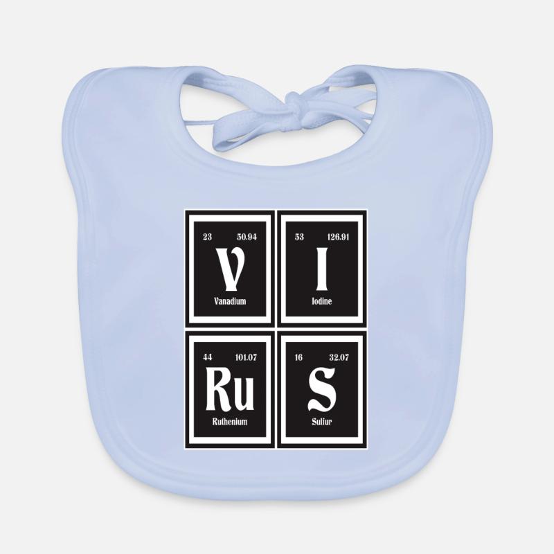 Virus - Periodensystem der Elemente Baby Bio-Lätzchen