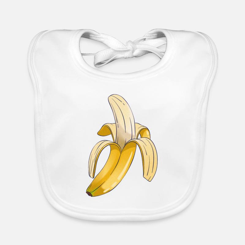 banane - harte Schale, weicher Kern Baby Bio-Lätzchen