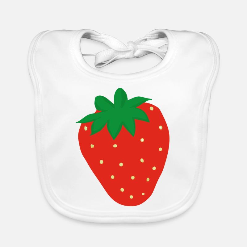 Idée cadeau d’illustration de fraise Bavoir bio Bébé