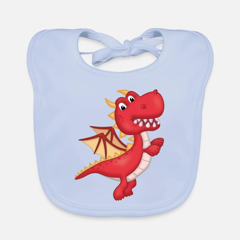 Malin petit Dragon rouge Bavoir bio Bébé
