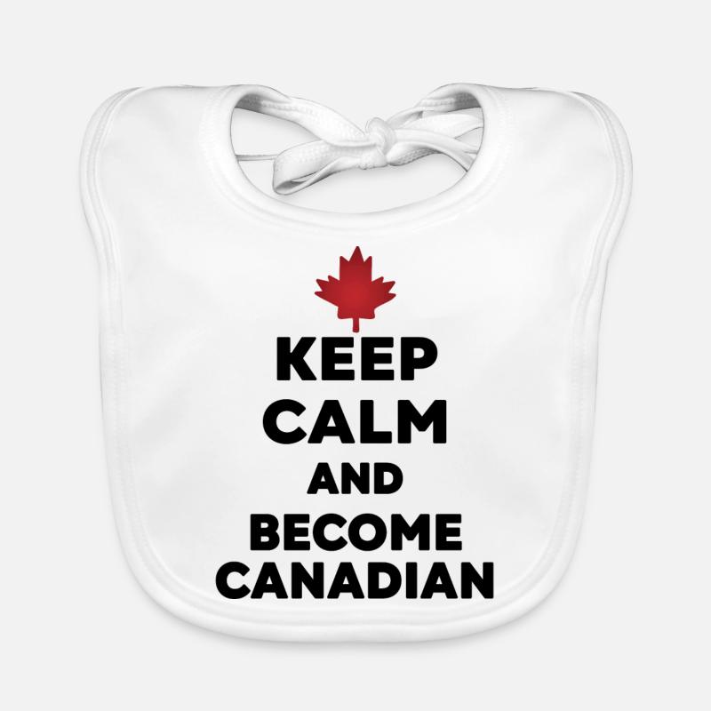 Keep Calm Werde Kanadier Baby Bio-Lätzchen