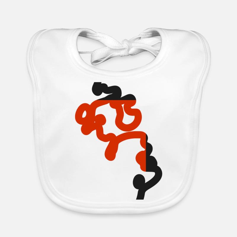 Type graphique de ligne Minimalisme Symbole de l’emblème de caractère Bavoir bio Bébé