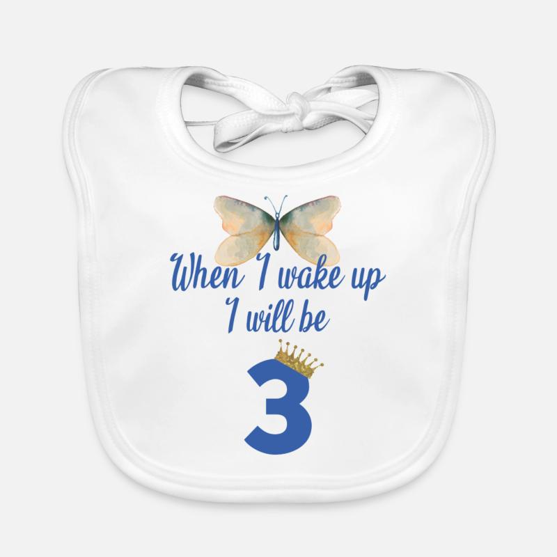 When i wake up i will be 3 Baby Bio-Lätzchen