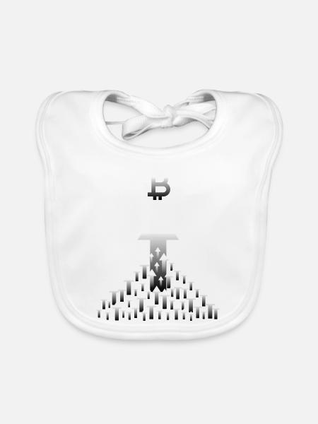 Bitcoin Trading Crypto Aktien - Baby Bio-Lätzchen - Weiß