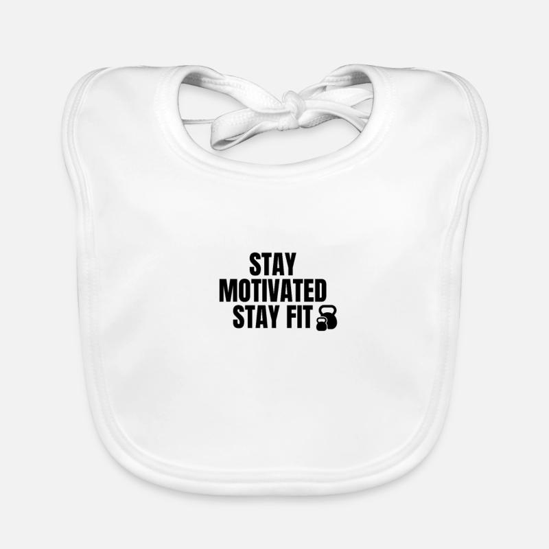Fit motivé - Bavoir bio Bébé - blanc