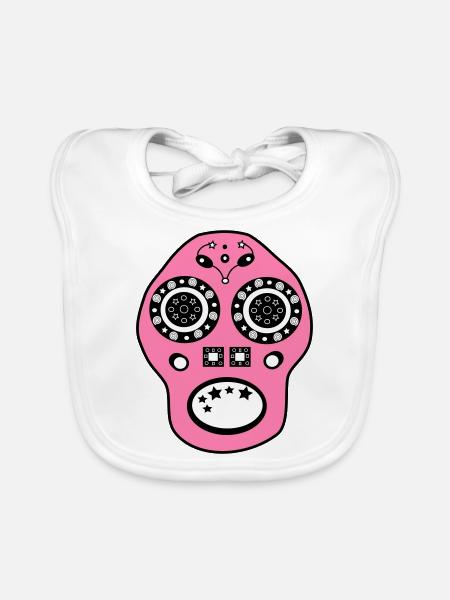 Skull - Baby Bio-Lätzchen - Weiß - Vorne