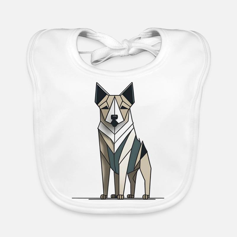 Minimalistic Dog Organic Baby Bibs