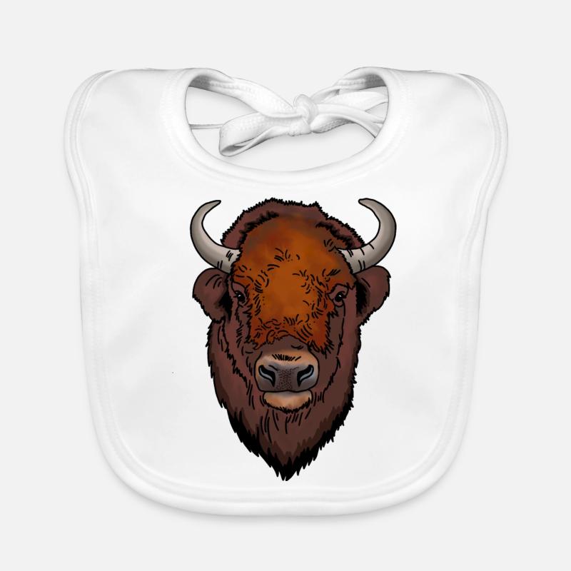 Bison head Organic Baby Bibs