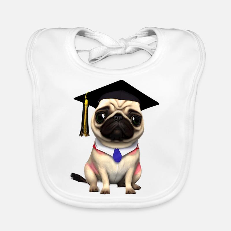 Bachelor Bulldogge Schulabschluss Studium Hunde Baby Bio-Lätzchen