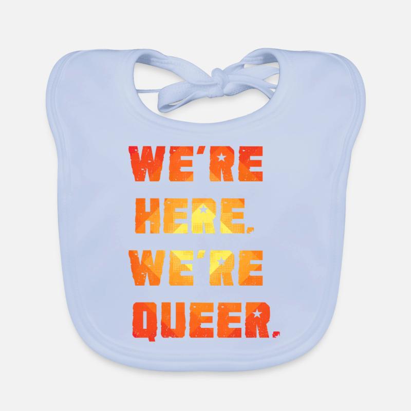 Wir sind da. Wir sind queer. Baby Bio-Lätzchen