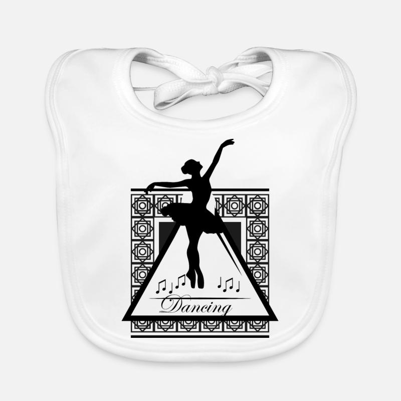 Dancing Dance Music Organic Baby Bibs