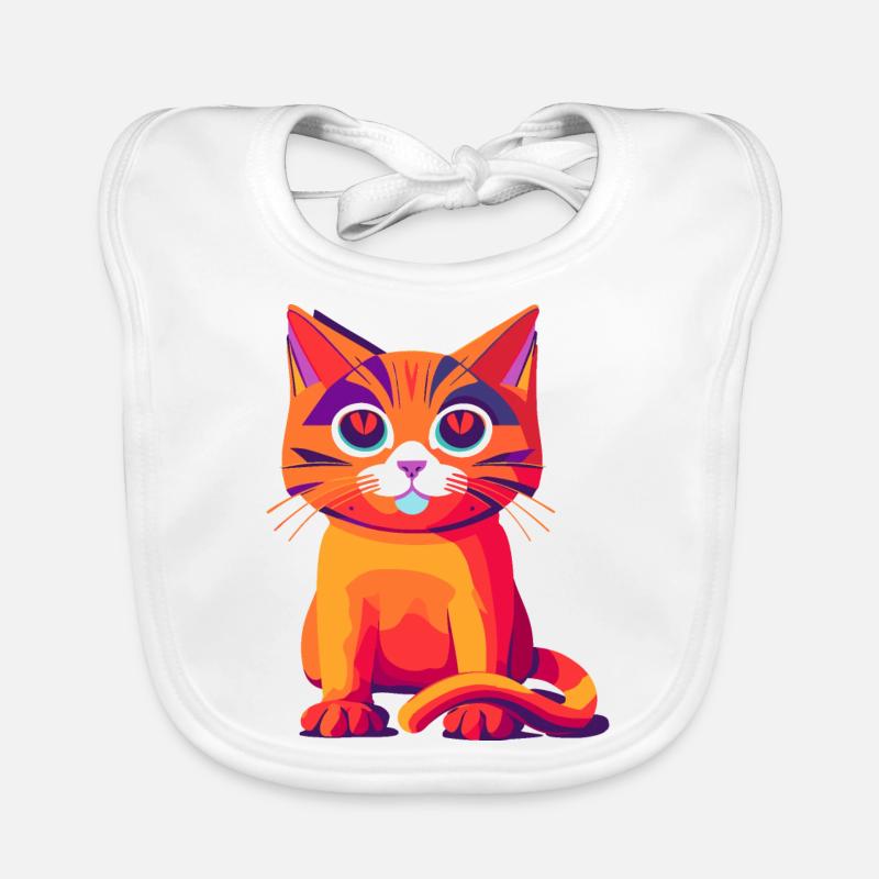 Chat Bavoir bio Bébé