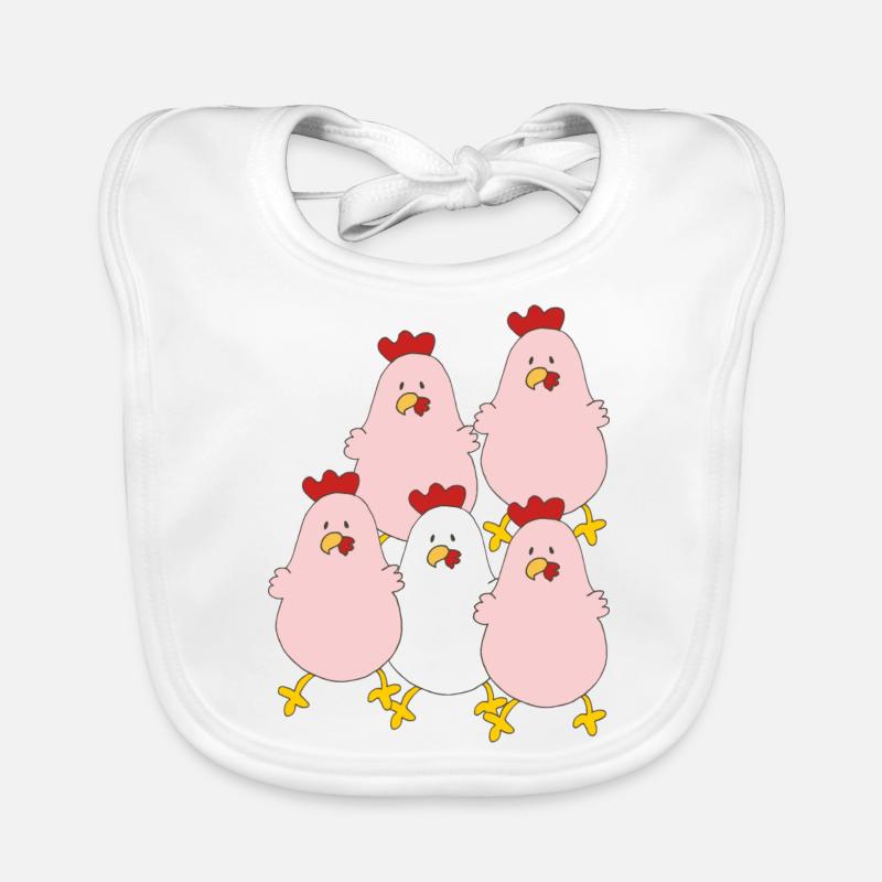 Groupe de poulets Bavoir bio Bébé
