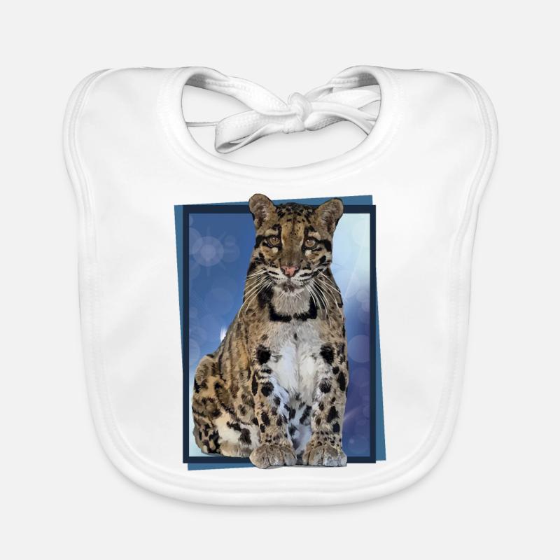 Clouded leopard Organic Baby Bibs
