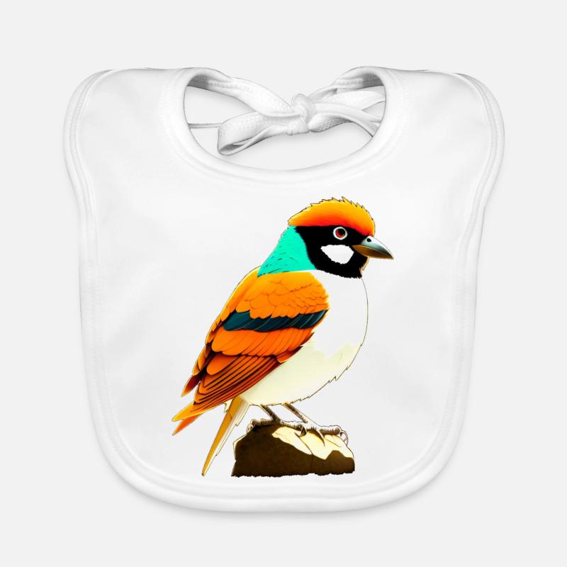 Bunter Vogel Baby Bio-Lätzchen