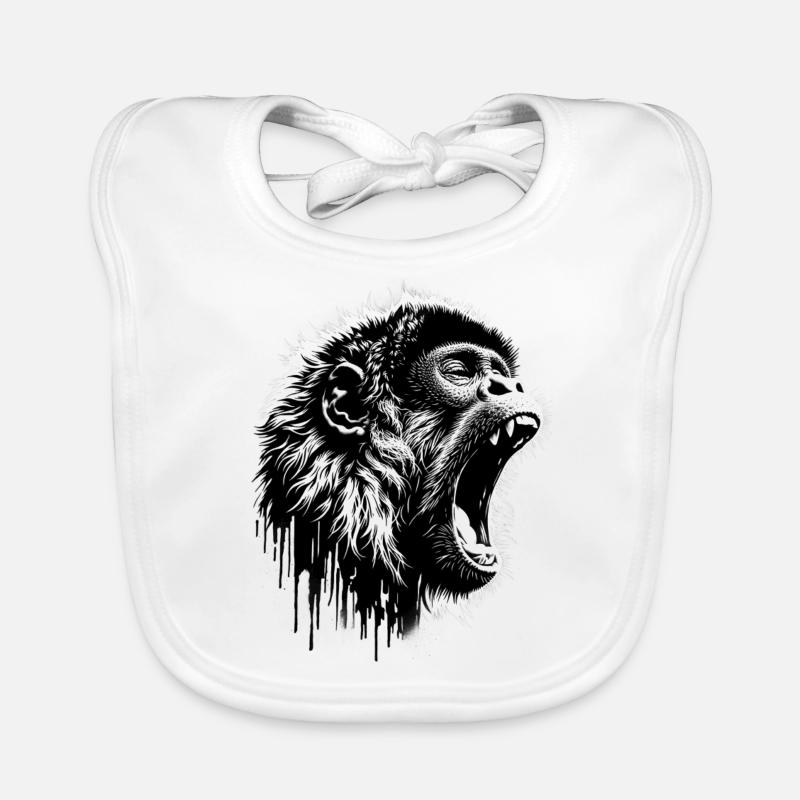 Roaring Singing Monkey Organic Baby Bibs
