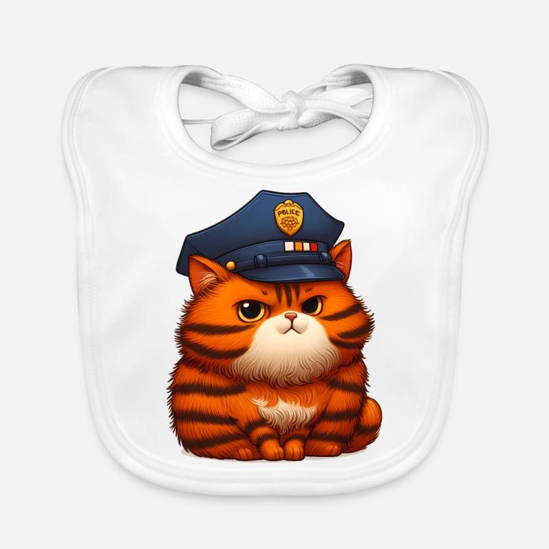 Polizei Katze Baby Bio-Lätzchen
