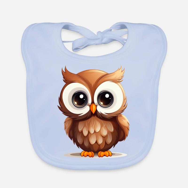 Süße Eule Baby Bio-Lätzchen