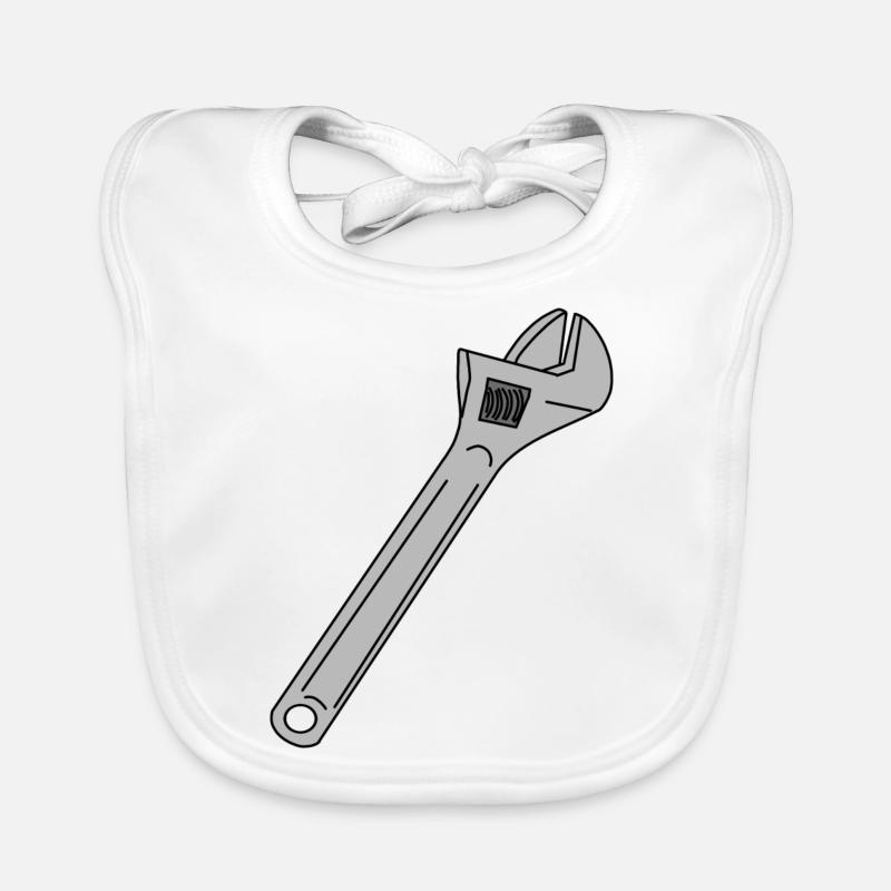 Wrench Adjustable Wrench English Organic Baby Bibs