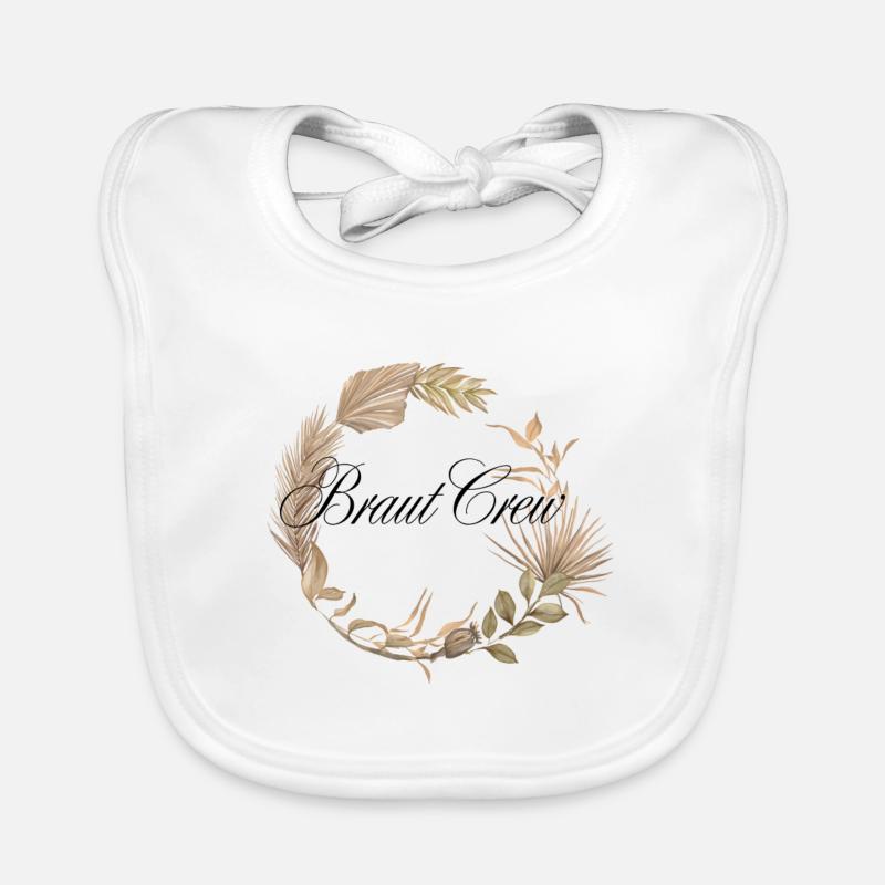Braut Crew Boho Kranz Baby Bio-Lätzchen