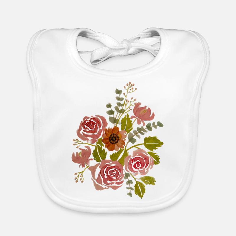 Bouquet de fleurs Bavoir bio Bébé