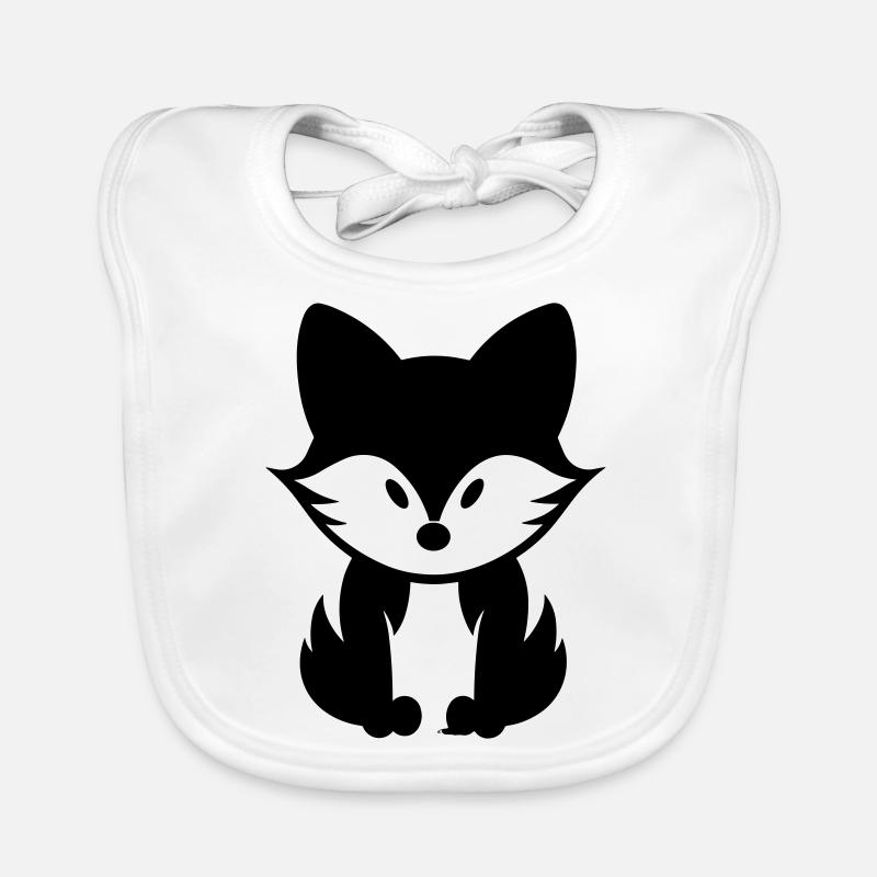 Renard - Bavoir bio Bébé - blanc