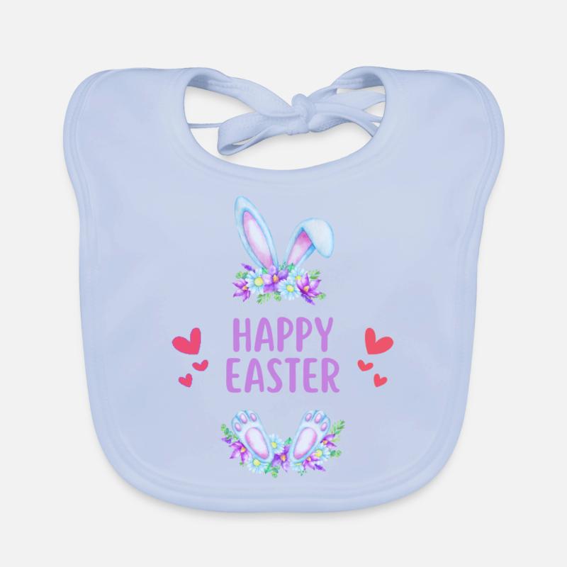 Happy easter Organic Baby Bibs