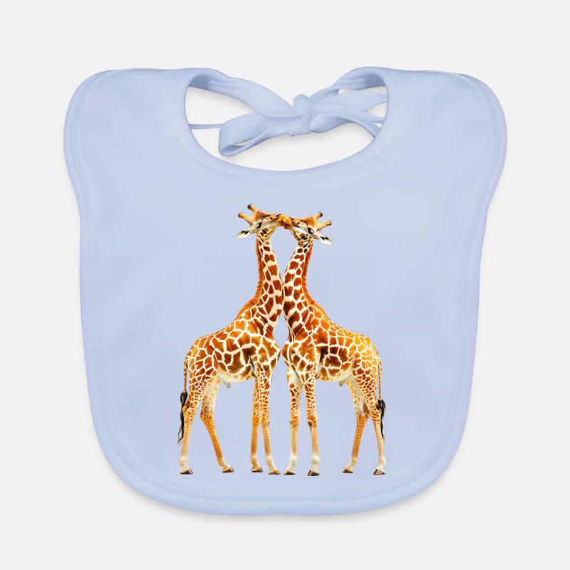 Les girafes ont un long cou Bavoir bio Bébé