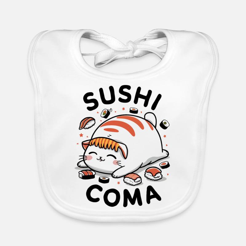 Sushi-Katze Baby Bio-Lätzchen