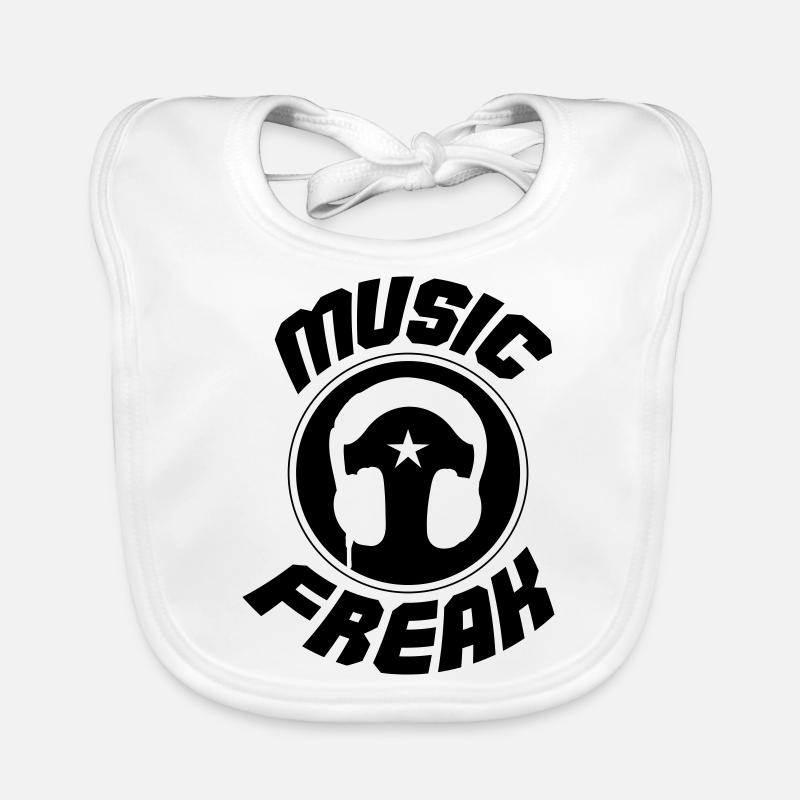 Music Freak - Baby Bio-Lätzchen - Weiß