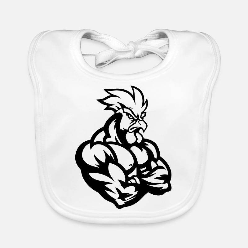 Rooster Comic Organic Baby Bibs