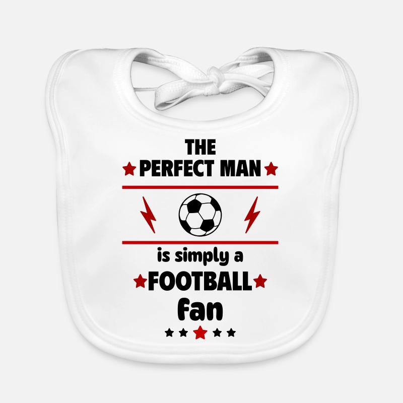 Der perfekte Mann ist einfach ein Fußball-Fan Baby Bio-Lätzchen
