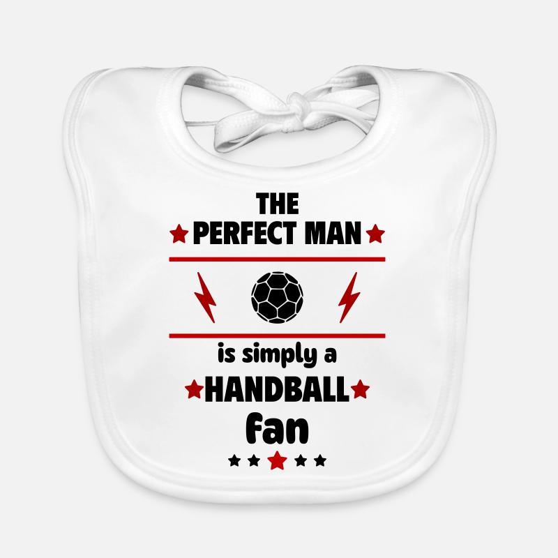 Der perfekte Mann ist einfach ein Handball-Fan Baby Bio-Lätzchen