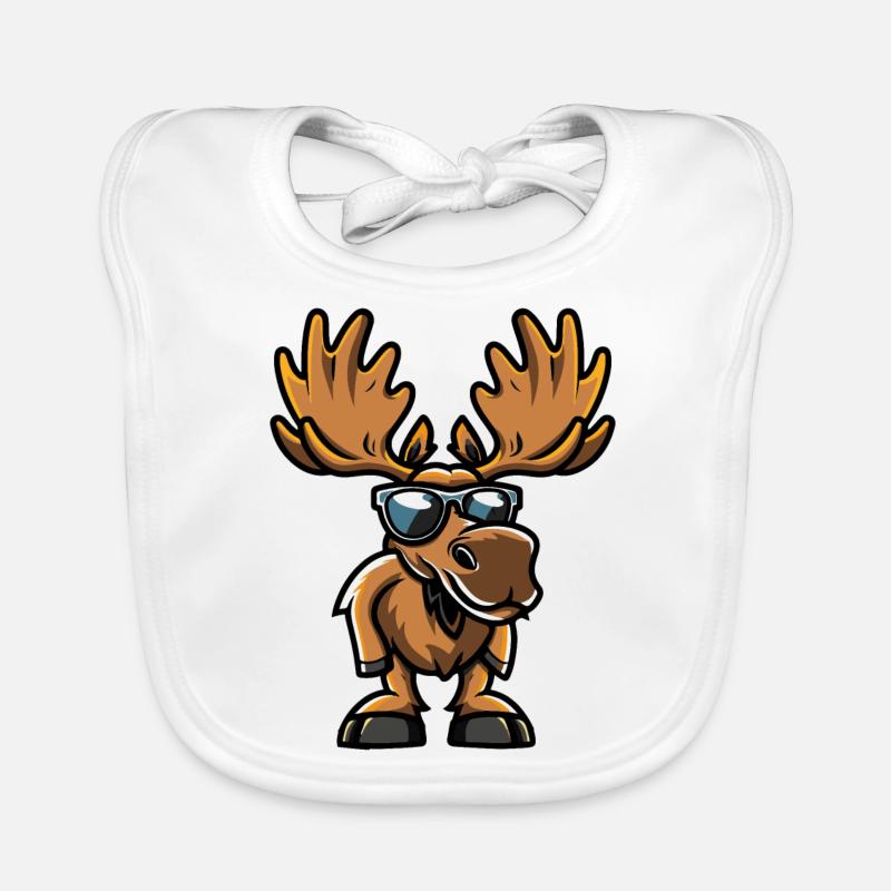 Moose Comic Cool Organic Baby Bibs