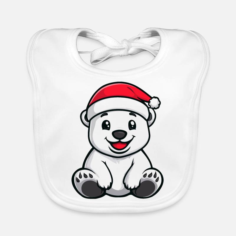 Noël de l’ours polaire Bavoir bio Bébé