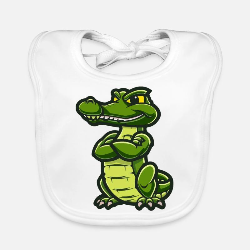 Bande dessinée alligator Bavoir bio Bébé