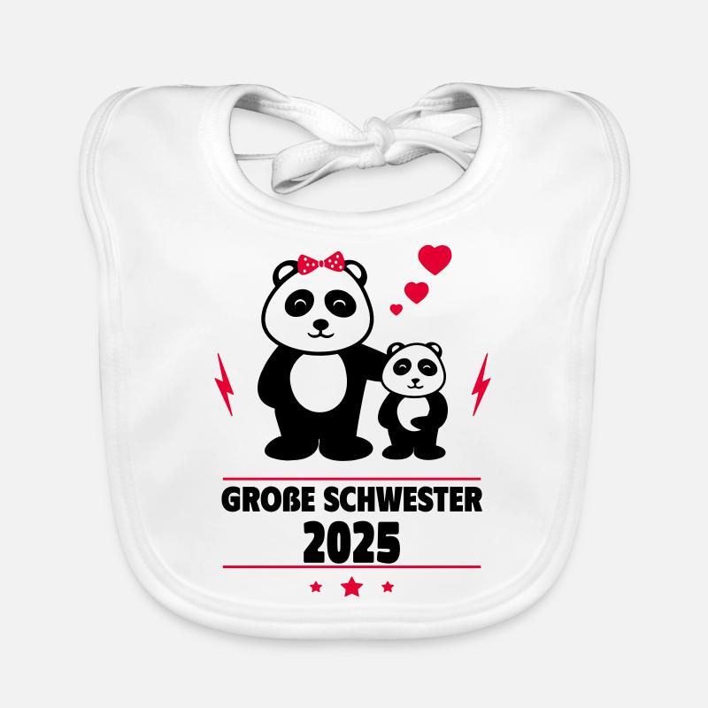 Große Schwester 2025 Baby Bio-Lätzchen